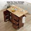 Îlot de cuisine avec comptoir à abattants (tabouret non inclus)-412839050