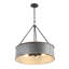 Lustre tambour 5 lumières en métal brossé à la main-815719816