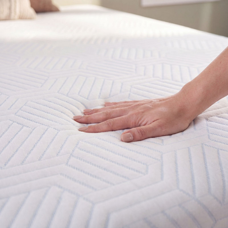 Matelas en mousse viscoélastique imprégnée de gel avec housse régulatrice de température