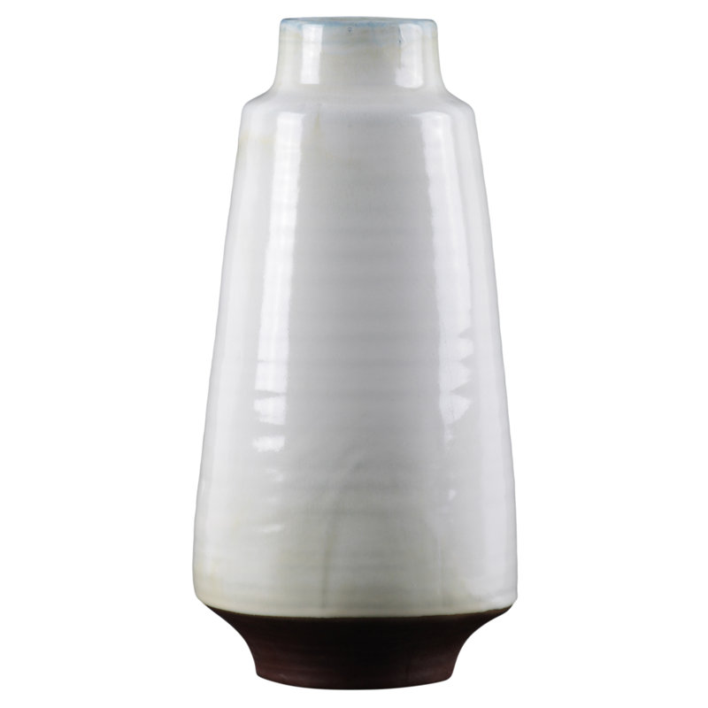 Vase de table ronde en céramique, H 14,25 po x l 6,75 po x P 6,75 po