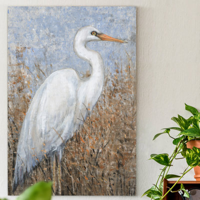 " White Heron I " Painting Print