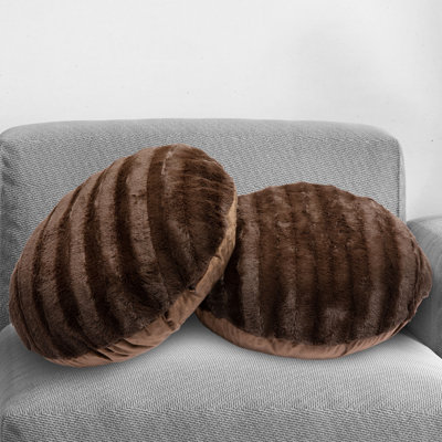 Housse et insert de coussin de sol en fausse fourrure