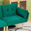Canapé-lit double pliable vert 72 po, revêtement en velours doux, canapé confortable pour 2 personnes.-144492494