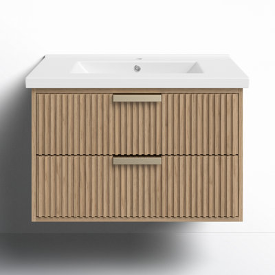Anelie 30'' Single Bathroom Vanity with Ceramic Top