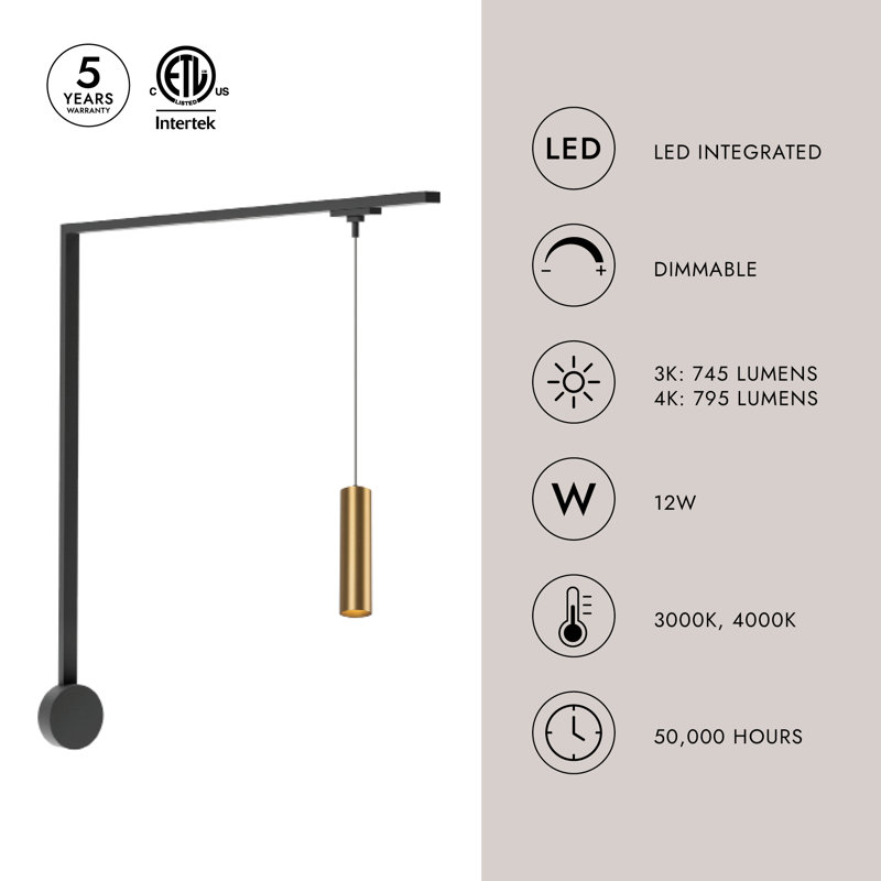 Remuda 2-in Gold dimmable LED Trilo Wall Kit, Brushed Gold