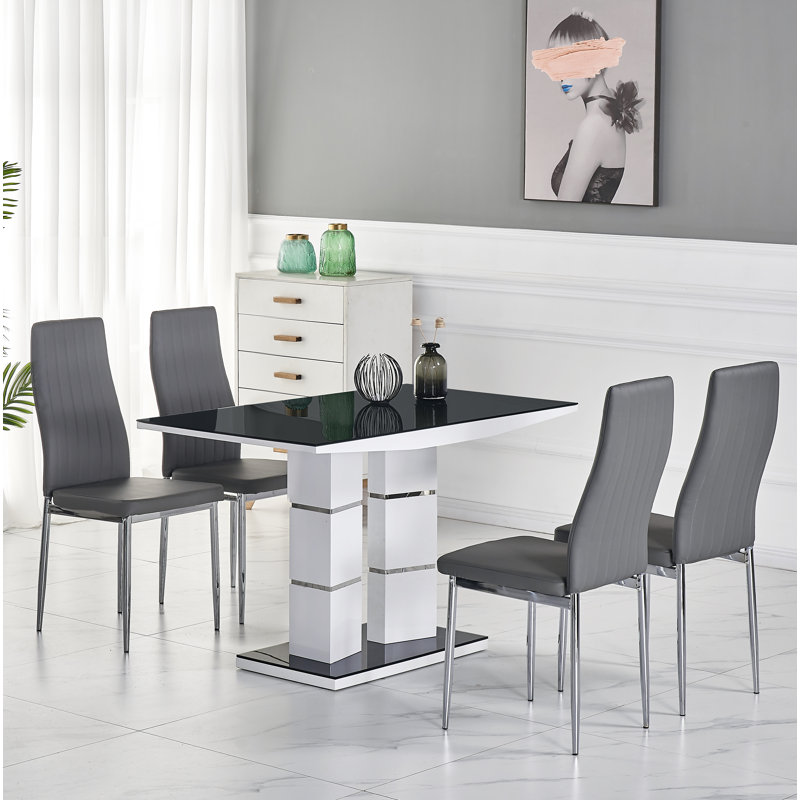 Shellman 4 - Person Dining Set, Grey