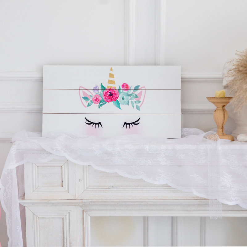 Delreal Unicorn Plank 3D Wall Décor
