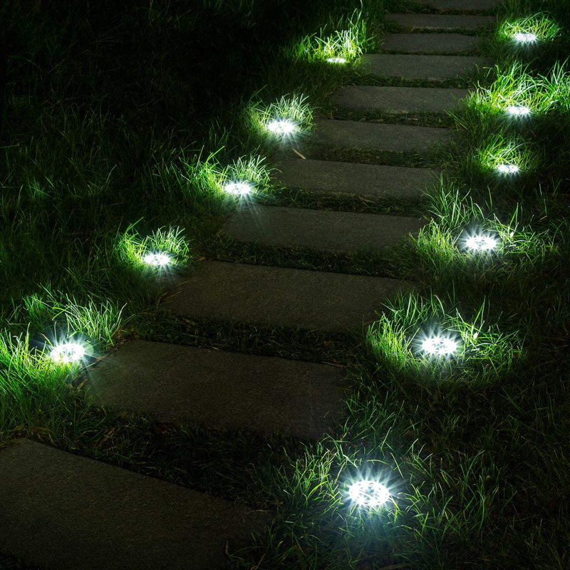 Solar Powered Integrated LED Pathway Light Pack, White