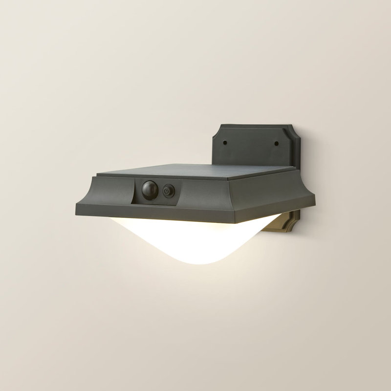Matte Black 13cm H Solar Powered Integrated LED Outdoor Sconce