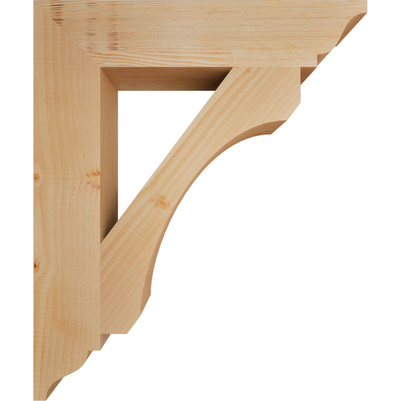 Support en bois rustique traditionnel BKTLEC01, Douglas (lisse), H 24 po x l 3,5 po x P 20 po