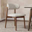 Ensemble de 2 chaises de salle à manger modernes en bois de frêne massif de style Mid-Century, siège d'appoint ergonomique à finition noyer avec siège rembourré