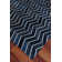 Natural Hide Cowhide Chevron Area Rug in Blue
