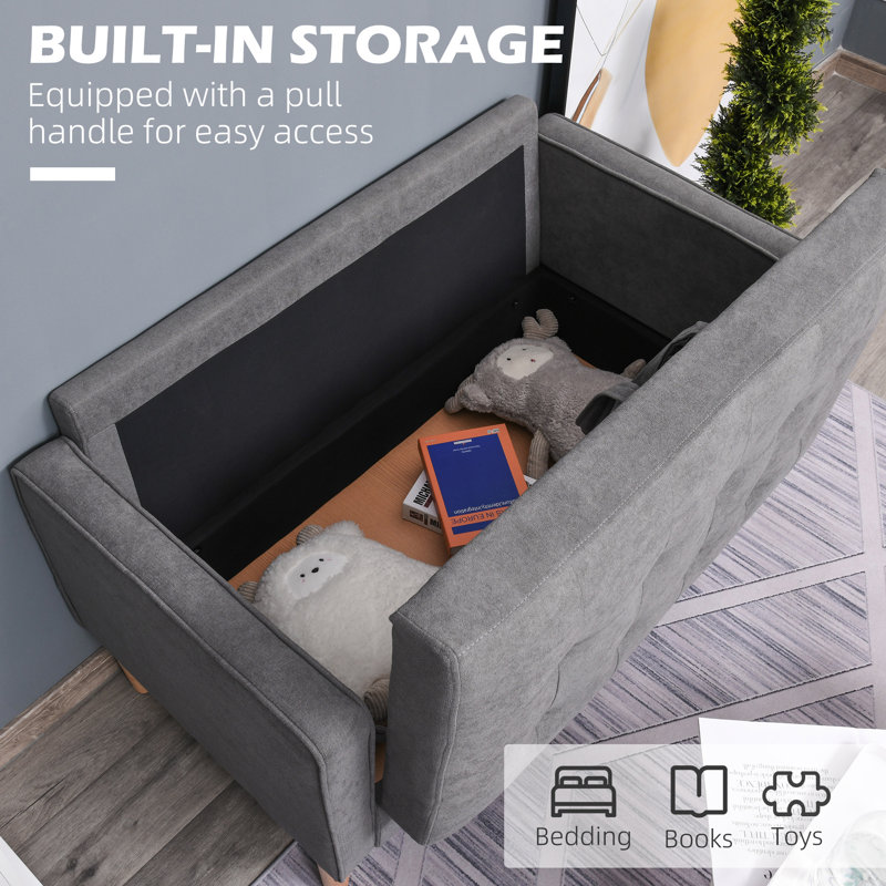 Saladin 2 Seater Sofa, Grey Cotton Blend