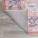 Ville Ornate Medallion Machine-Washable Terracotta/Navy Rug