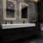 Albizu 91" Wall-Mounted Double Bathroom Vanity-69316015
