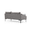 Stylish Corner Sofa with Beech Wood Frame & Black Metal Legs, Grey 100% Polyester Upholstery, 100% Dry-Cleanable Fabric | Dimensions: 100.4 x 59.1 x 25.6 in | Includes 2 Cushions, Perfect for Industrial & Scandinavian Decor-1487105160-1487105161