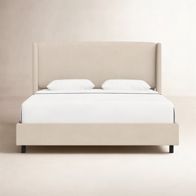 Tilly Upholstered Wingback Bed