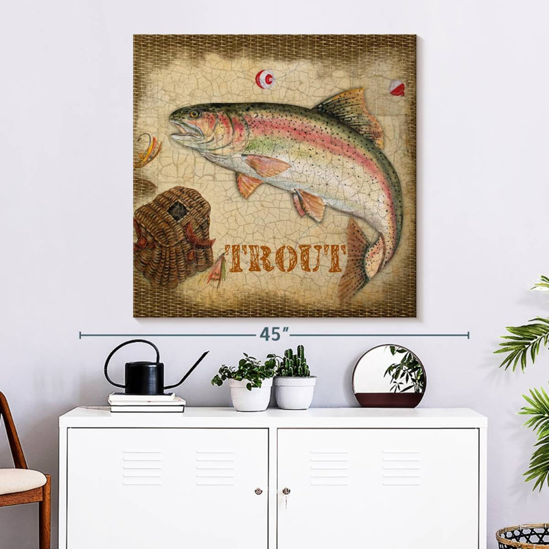 Senne Trout Catch, 33" H x 33" W