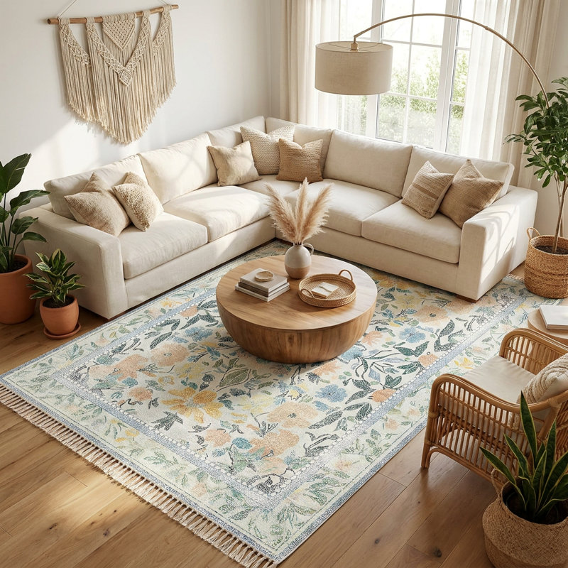 Tapis floral Heirloom 7 pi x 10 pi