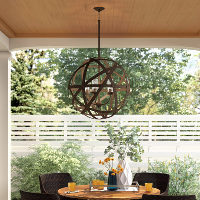 Lustre extérieur en aluminium 5 lumières Carson