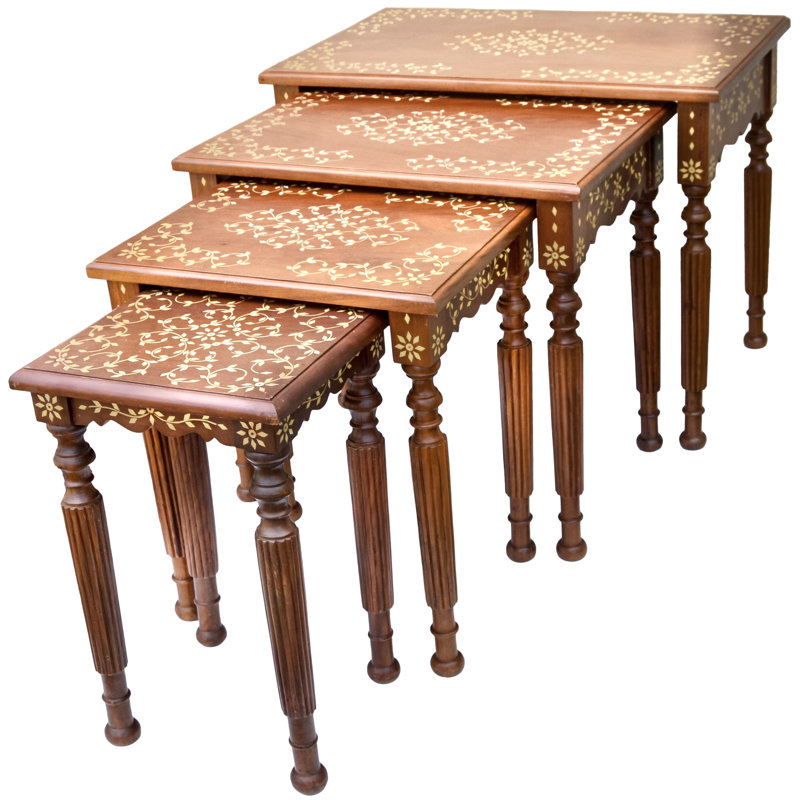 Solid Wood Nesting End Table