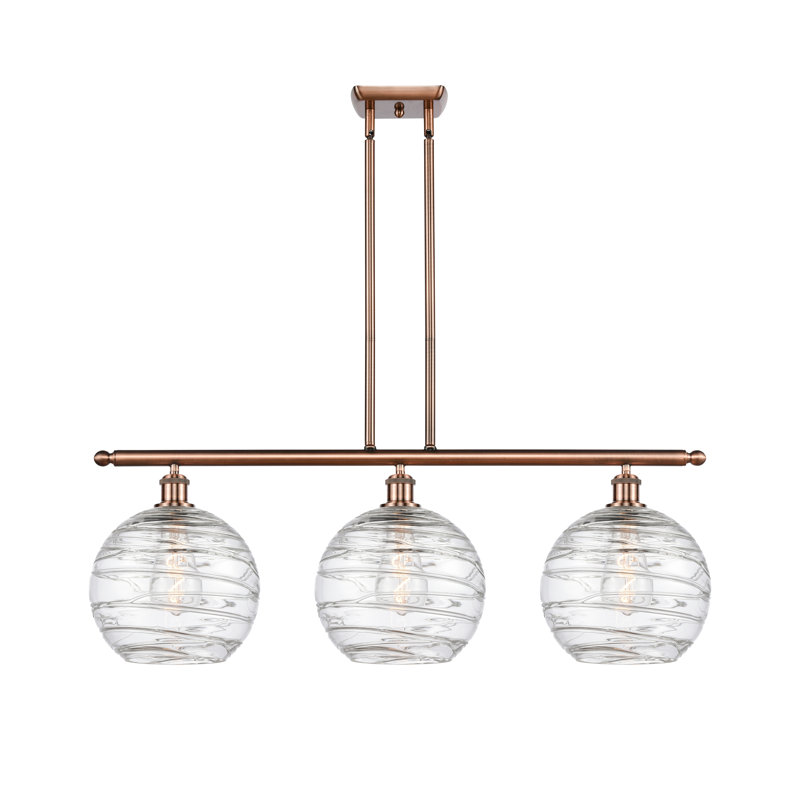 Cindi 3 - Light Kitchen Island Pendant, No Bulb Included, Antique Copper