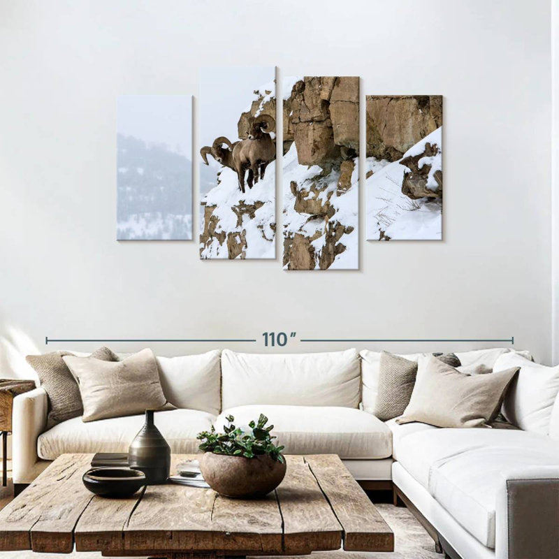 Brampt Winter Bighorn Sheep, 48" H x 75" W