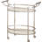Agnuni Chrome and Glass Bar Cart