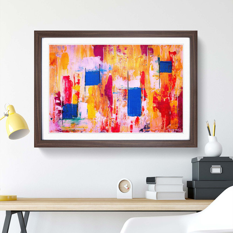 Abstract Vol.391 by S.Johnson - Framed Print, 62cm H x 87cm W x 2cm D, Walnut Framed