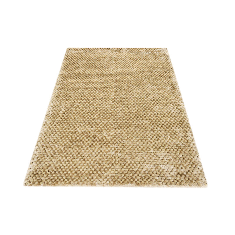 Rasgula Solid Colour Hand Woven Shag Area Rug, Rectangle 130 x 190cm