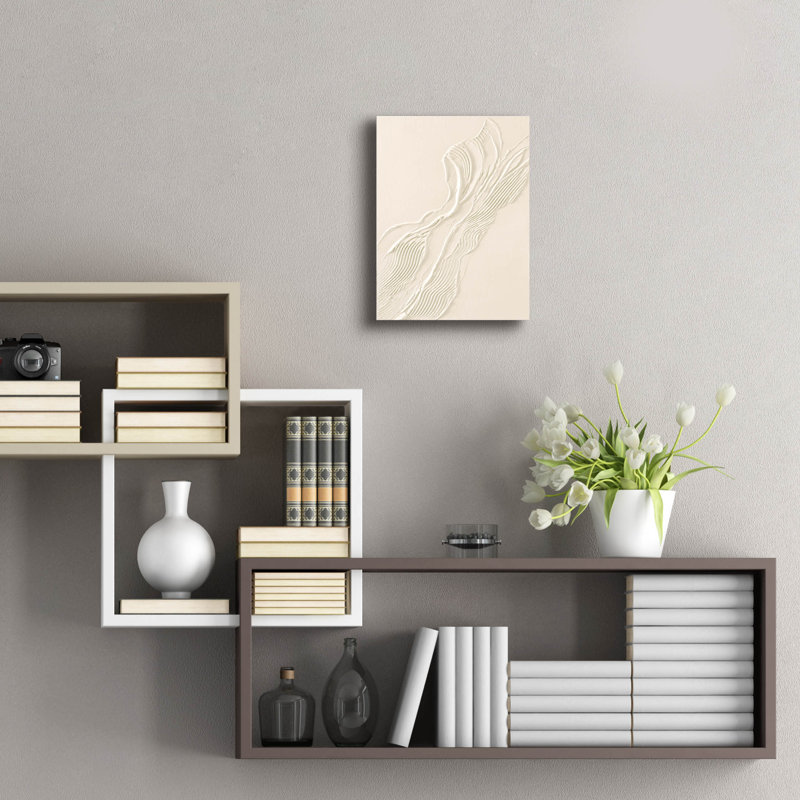  'Beige Heritage' by Design Fabrikken Acrylic Glass Wall Art, 12" x 16"