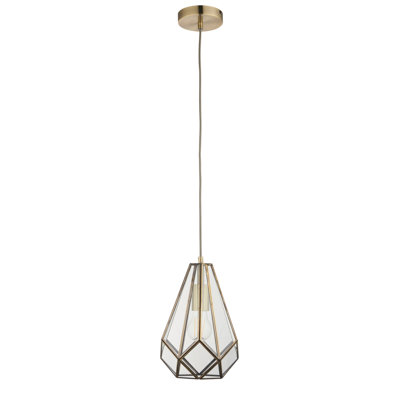 1 - Light Antique Brass Plate Pendant