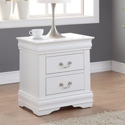 2 tables de chevet en bois massif blanc et pin pour une chambre de rêve avec 2 tiroirs
