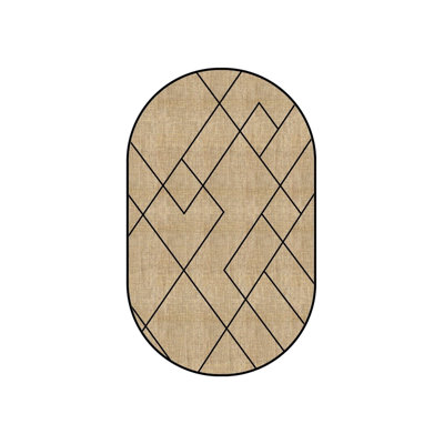 Tapis ovale Oshaï avec envers antidérapant