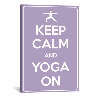 Gardez calme et yoga sur toile, impression sur toile