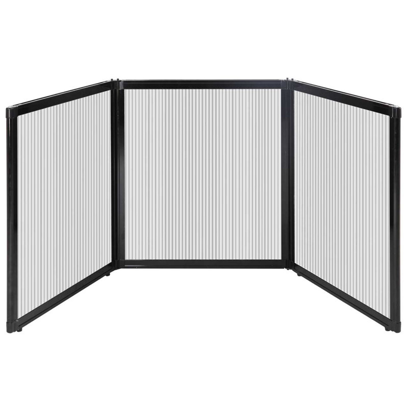 Présentoir de table pliable de 36 po de hauteur, Gris clair, H 36 po x l 99 po x P 3 po