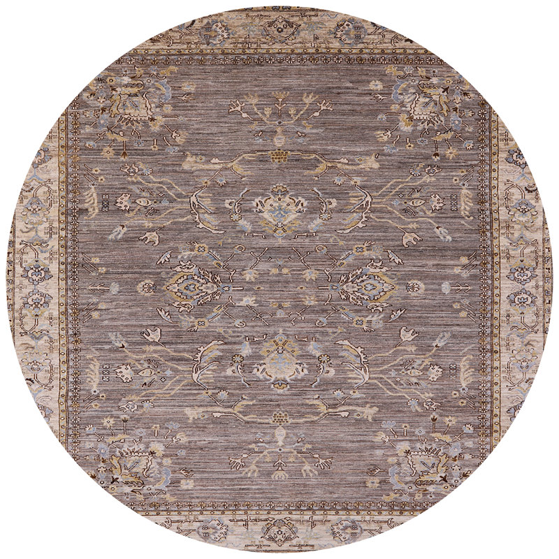 Tapis oriental brun Halstad, Rond 8 pi