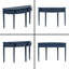Console minimaliste bleu marine avec tiroirs à rayures verticales et pieds en pin, rangement pour hall d'entrée 51,1 po-671911667