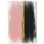 «Blush Around», rose doré, coups de pinceau, rose glamour - peinture sur toile
