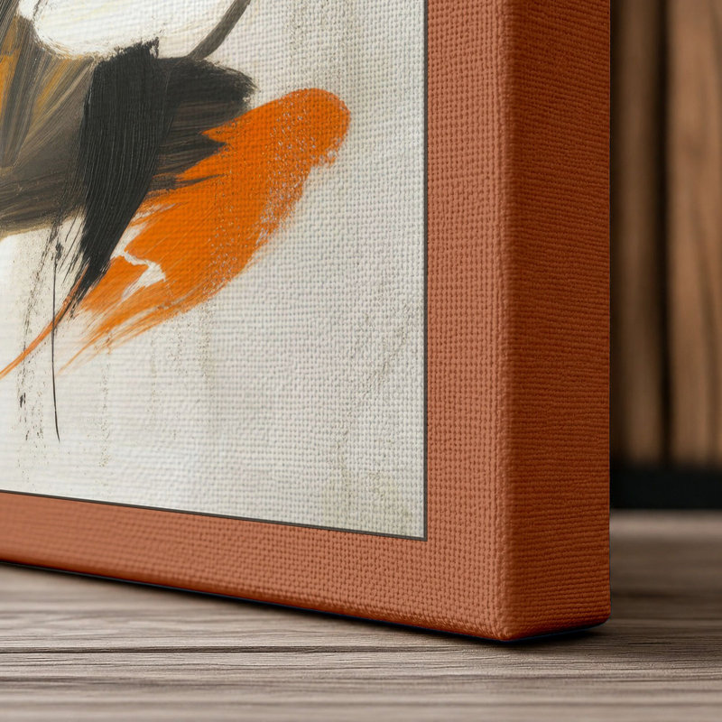 Gestural Abstractions Abstract - Wrapped Canvas, 18x12 - 45.7 x 30.5 cm, Terracotta Border