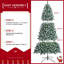 Arbre de Noël artificiel, arbre de Noël enneigé avec 64 pommes de pin, 920 pointes givrées, arbre pré-décoré-1803940305