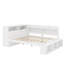 Lit de jour avec armoires de rangement, range-chaussures, structure en bois de pin massif avec ports USB-956259236