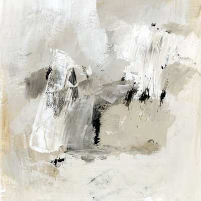 Neutral Brushstrokes II by Victoria Barnes - Wrapped Canvas Painting Print