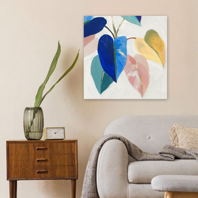 (Ez580-A) Bright Mood I Modern Abstract Nature Modern Art