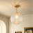 13.8'' Glass Shade Ceiling Flush Mount Light
