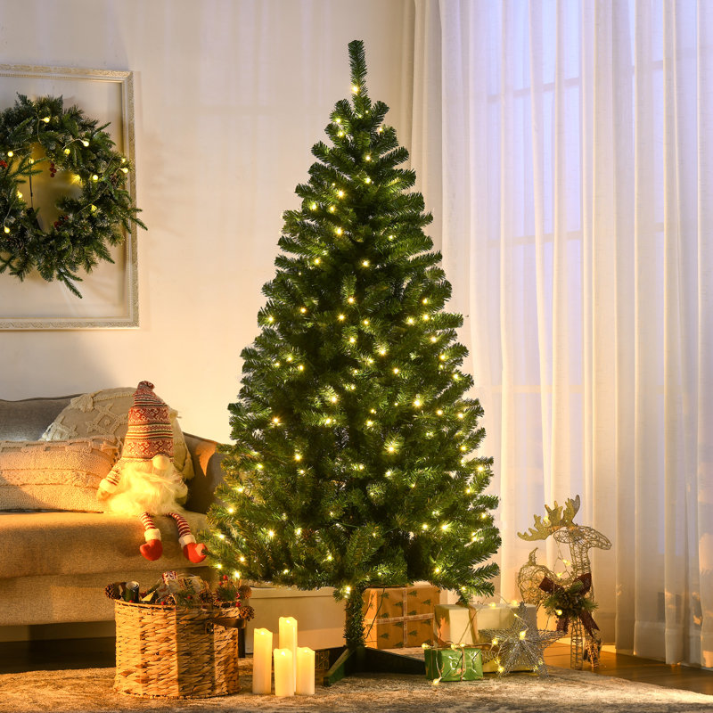 Arbre de Noël artificiel ouvert 4/5 / 6FT avec lumières DEL, 6'