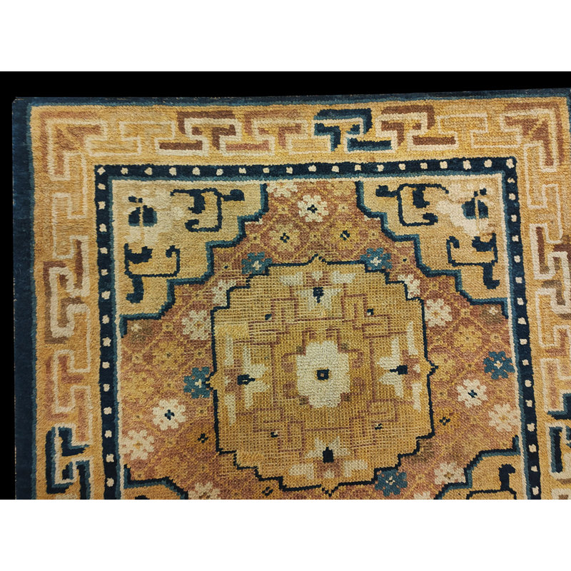 Petit tapis antique chinois Ningxia