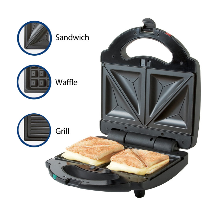 Premium Levella 8.86'' Non Stick Electric Grill Sandwich Maker with Lid