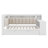 Full Size Wood Daybed With Storage Shelves & Trundle, Charging Station & LED Light, Desk & Upholstered Headboard And Backrest-904085120