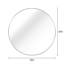 Miroir de salle de bain mural 36 po avec cadre en métal argenté - film incassable, installation facile, verre à haute définition pour verre de 4 mm, guide d'installation-684809710